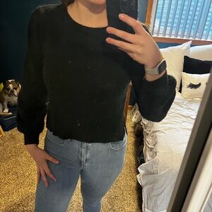 Black Cropped Sweater